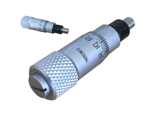 Micrometer Head 0-0.25" Range 0.001" Graduation ±0.0002" Accuracy Flat Face Plain Thimble