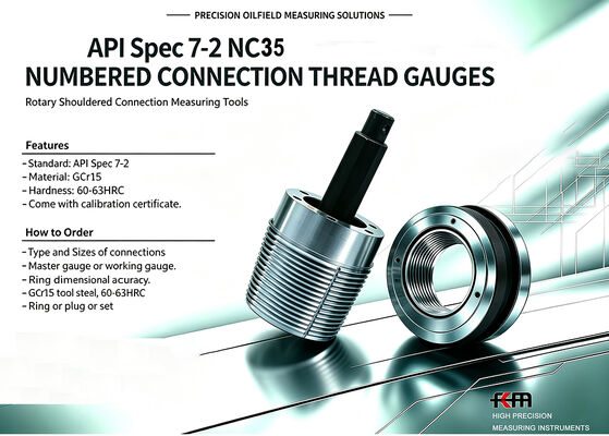 API Spec 7-2 NC35 Numbered Connection Thread Gauges for Inspecting Rotary Shouldered Thread of Drill Pipe Drill Collar