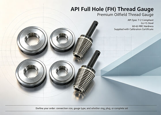 Full Hole Rotary Shouldered Connection Thread Gauges API Spec 7-2 Standard for Oil & Gas Drill String Thread QC