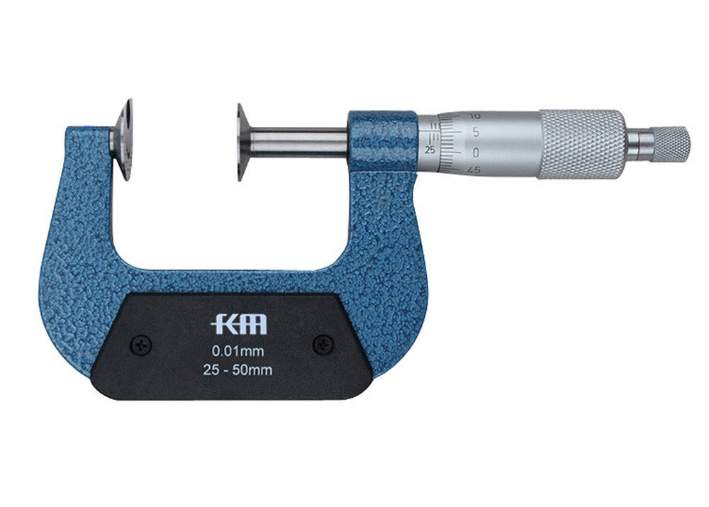 Special 25-50mm Disk Micrometers with Lock Device for Measuring Gears in Industrial