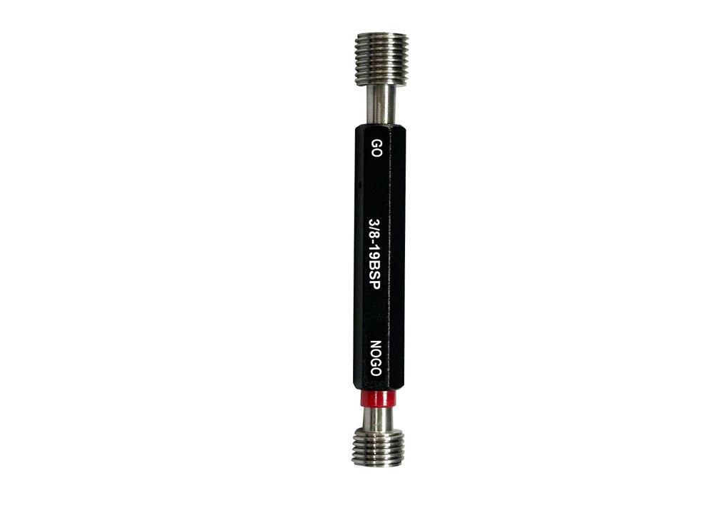 3/8-19 BSP G Go and NoGo Plug Thread Gauge with Calibration Certificate Manual Measure Method