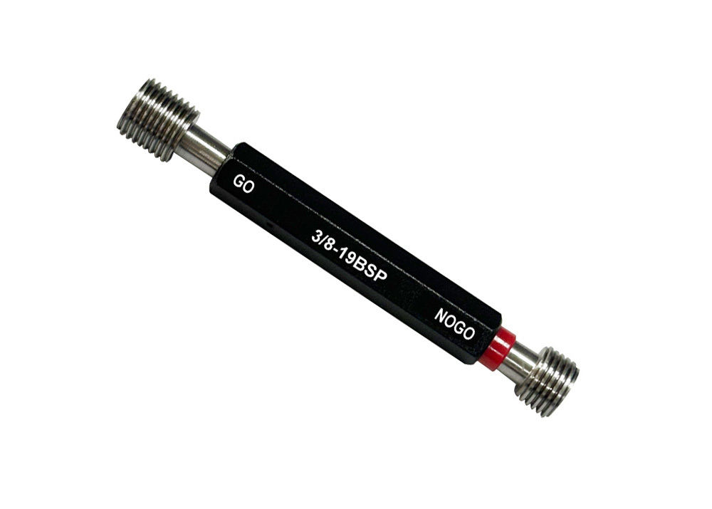 3/8-19 BSP G Go and NoGo Plug Thread Gauge with Calibration Certificate Manual Measure Method