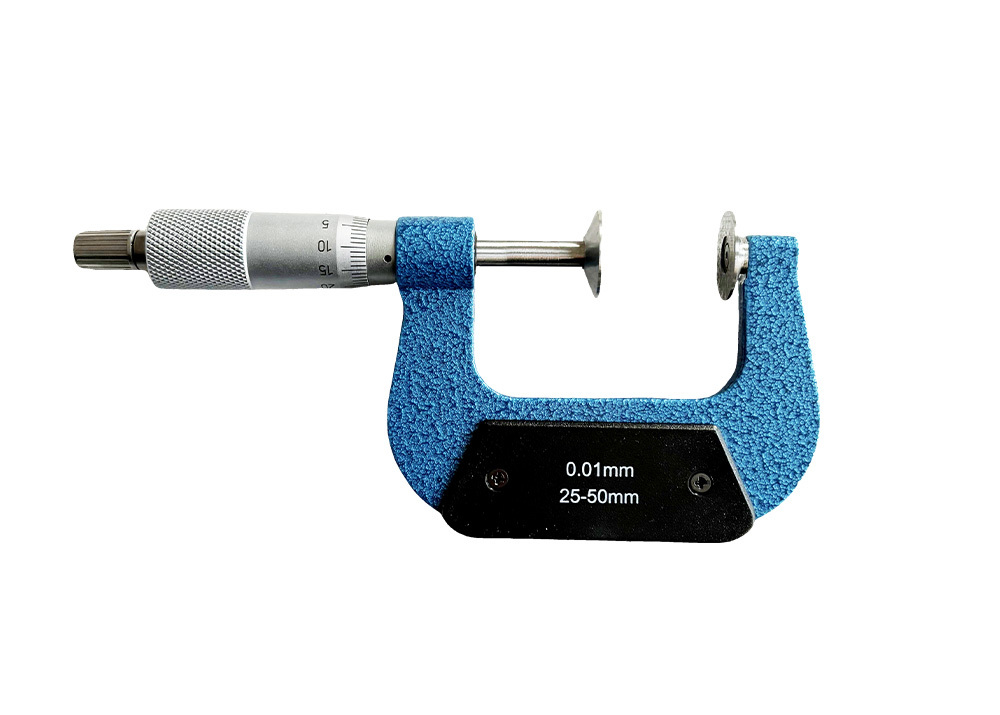 Professional Special Micrometers for Precise Measurement of 25-50mm Disc-Shaped Workpiece with High Resolution of 0.01mm