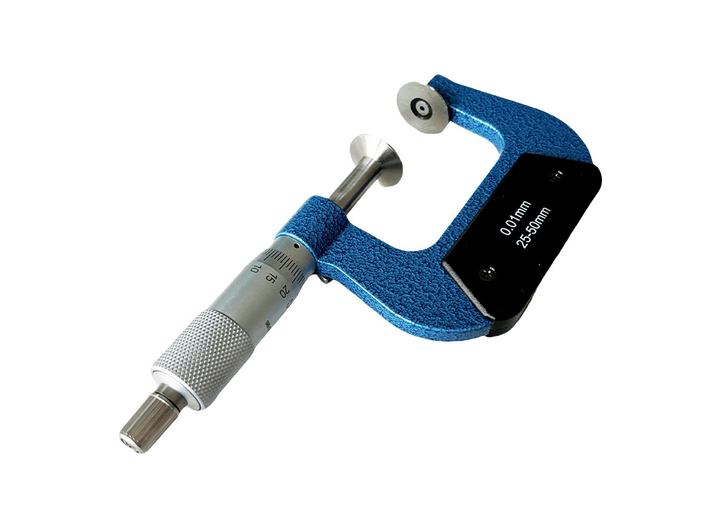 Professional Special Micrometers for Precise Measurement of 25-50mm Disc-Shaped Workpiece with High Resolution of 0.01mm