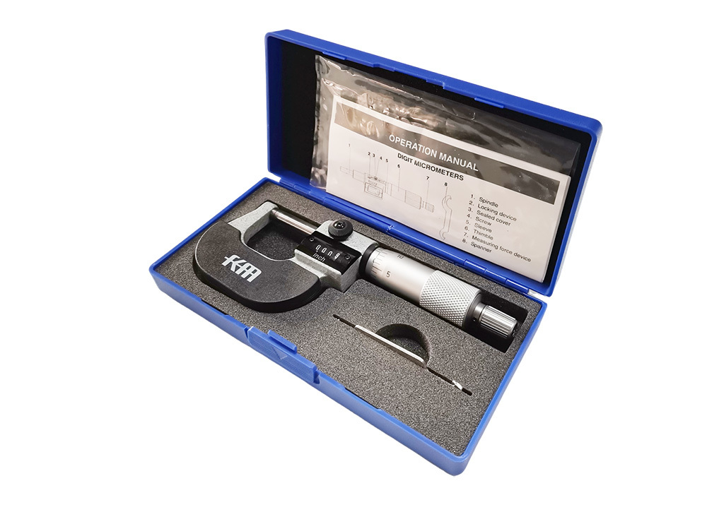 High Precision Mechanical Counter Micrometer 0-1″ Range for Outside Measurement