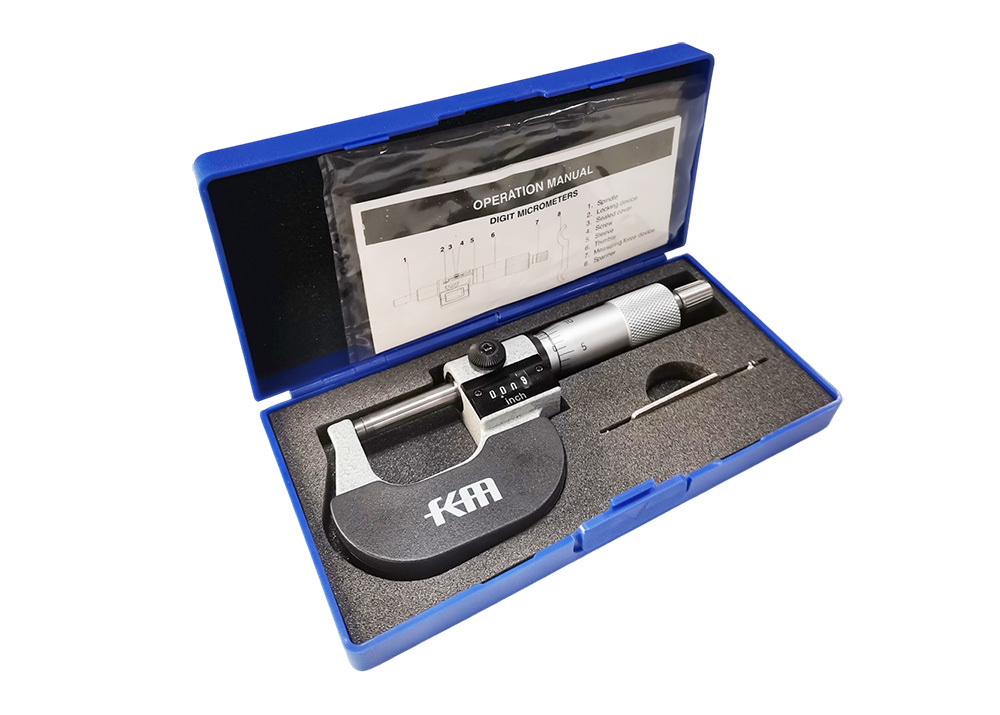 High Precision Mechanical Counter Micrometer 0-1″ Range for Outside Measurement