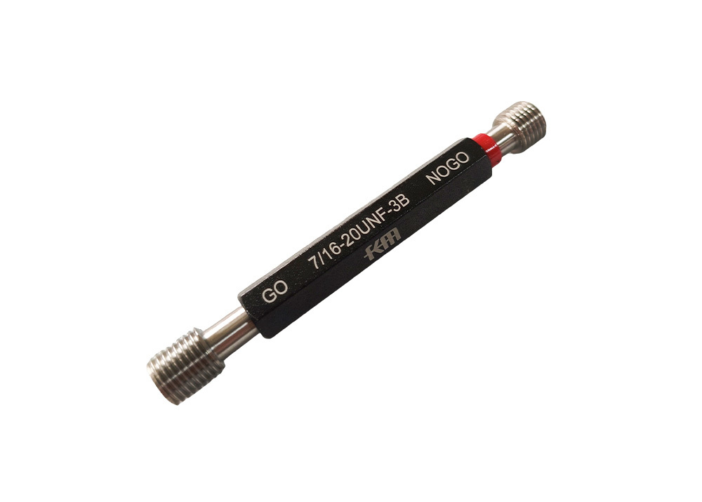 Customized Measuring Tools 7/16-20 UNF-3B Thread Plug Gauge for Checking Threaded with Standard Thread Gauges