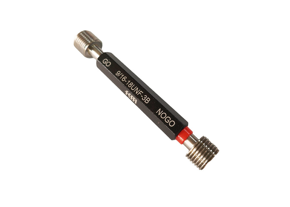 High Precision Inch 9/16-18 UNF-3B Plug Thread Gauge with Go No Go Type For Thread Measurement DIN Standard