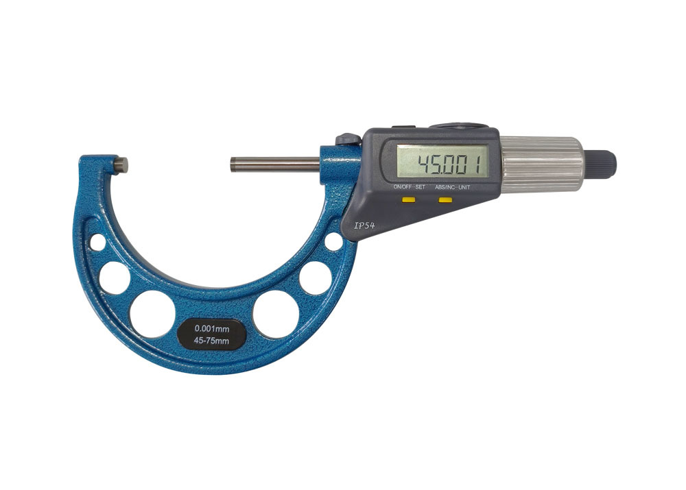 45-75mm IP54 Digital Outside Micrometer with Double Display Suitable in All Kind of Conditions