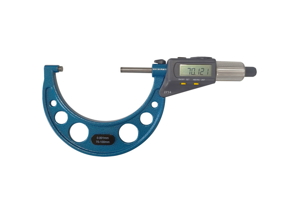 70-100mm Double Display Digital Micrometer with Carbide Measuring Face for Precise Measurement