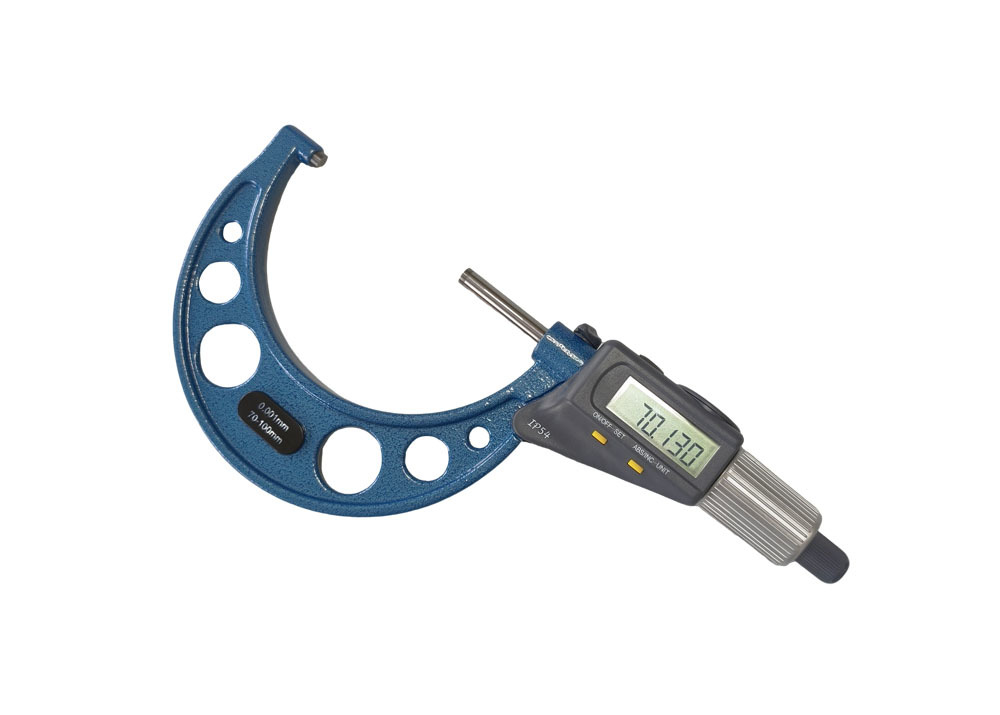 70-100mm Double Display Digital Micrometer with Carbide Measuring Face for Precise Measurement