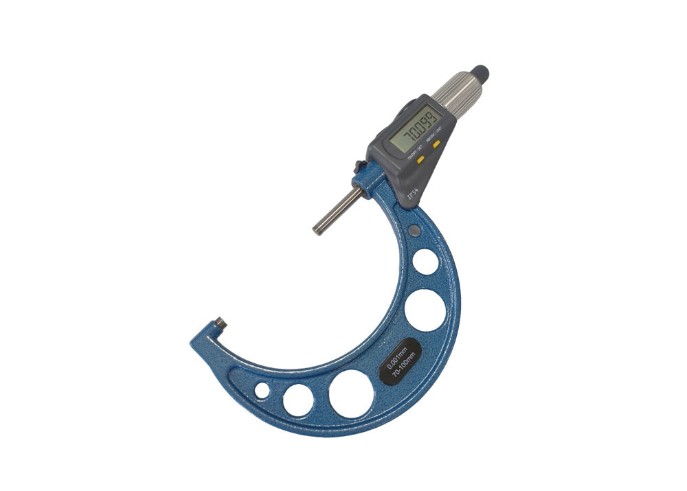 70-100mm Double Display Digital Micrometer with Carbide Measuring Face for Precise Measurement