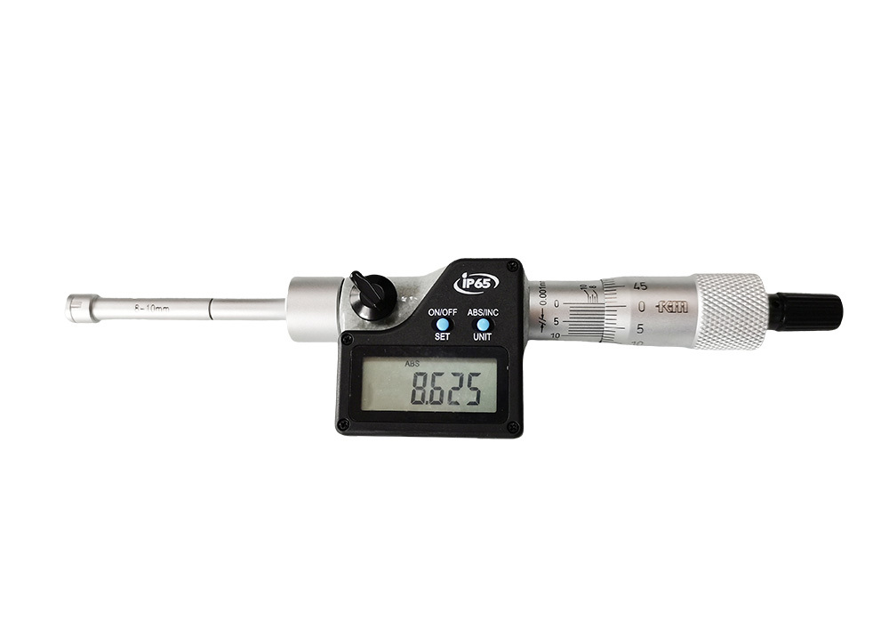 IP65 Electronic Three Point Internal Micrometer Precision Bore Gauge 100mm Extension Rods