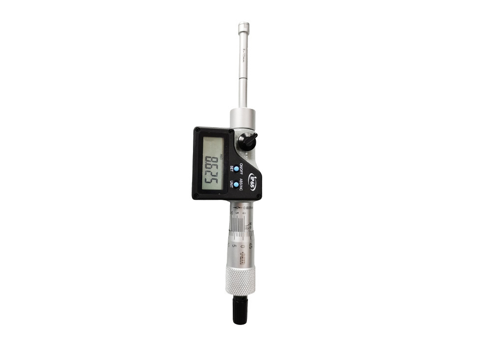 IP65 Electronic Three Point Internal Micrometer Precision Bore Gauge 100mm Extension Rods