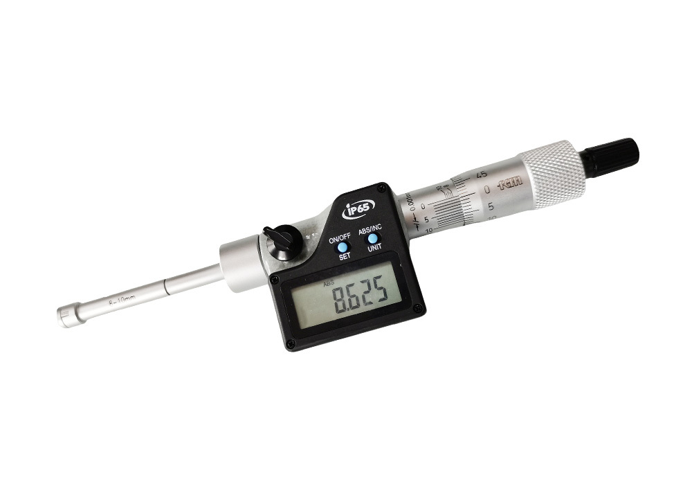 IP65 Electronic Three Point Internal Micrometer Precision Bore Gauge 100mm Extension Rods