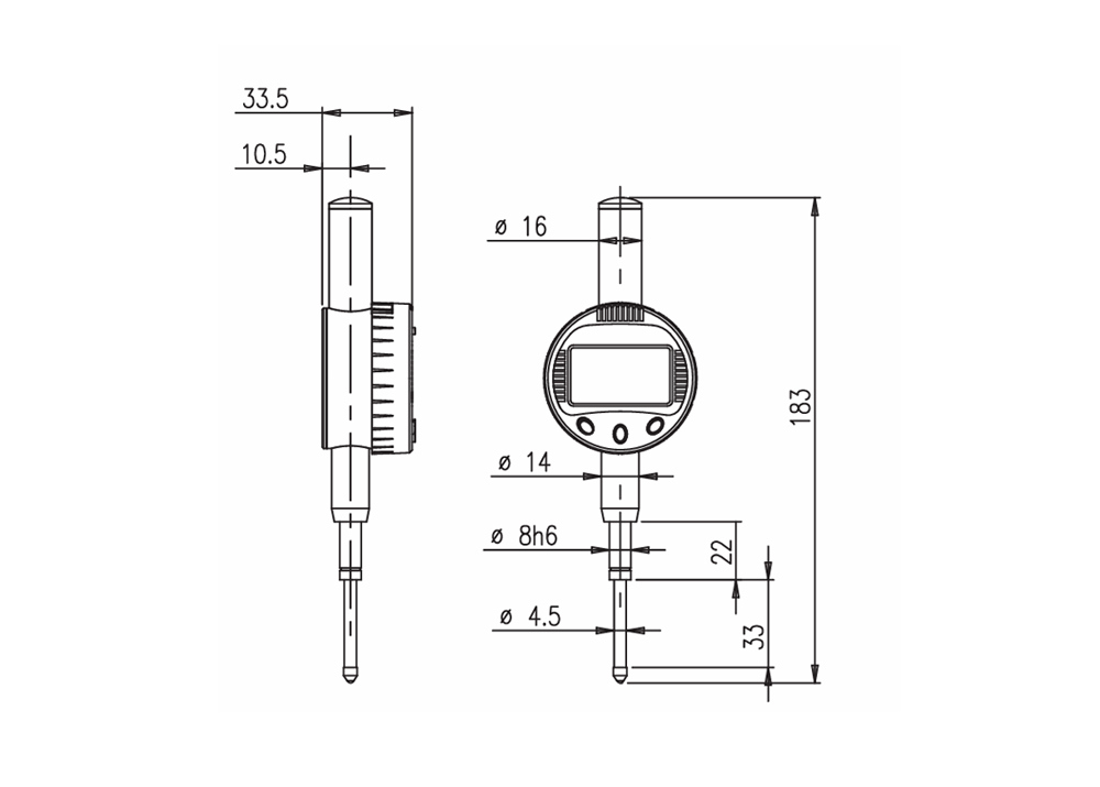 Digital Indicator High Precision Meter with SPC Output for Quality Control
