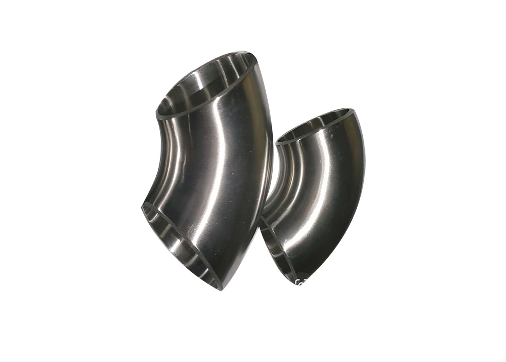 Sanitary Titanium Elbow Pipe Fittings 90° Elbow with Inner and Outer Surface Polishing