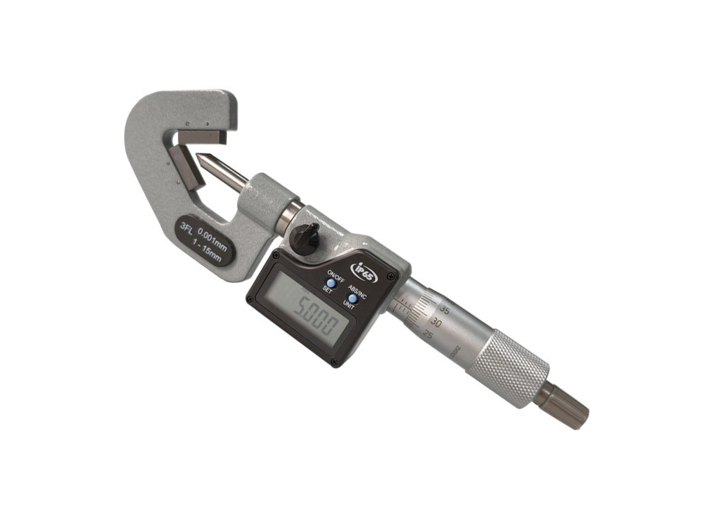 IP65 Electronic Digital V-anvils Micrometer with Large LCD Display for Efficient Measurement