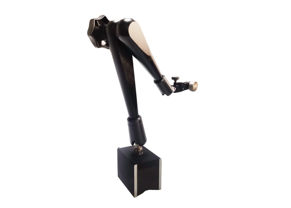 Highly Precision 100kg Magnetic Force Black Forced Locking Pole Type Magnetic Stand