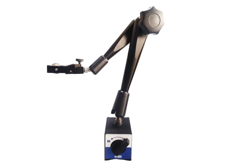 Highly Precision 100kg Magnetic Force Black Forced Locking Pole Type Magnetic Stand