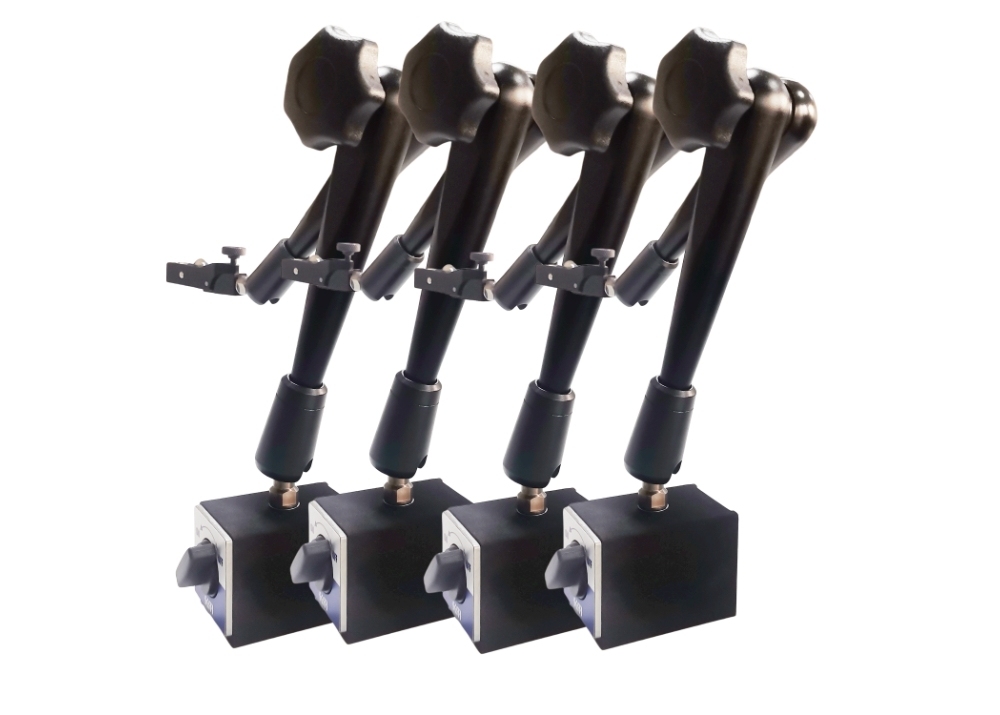 Highly Precision 100kg Magnetic Force Black Forced Locking Pole Type Magnetic Stand