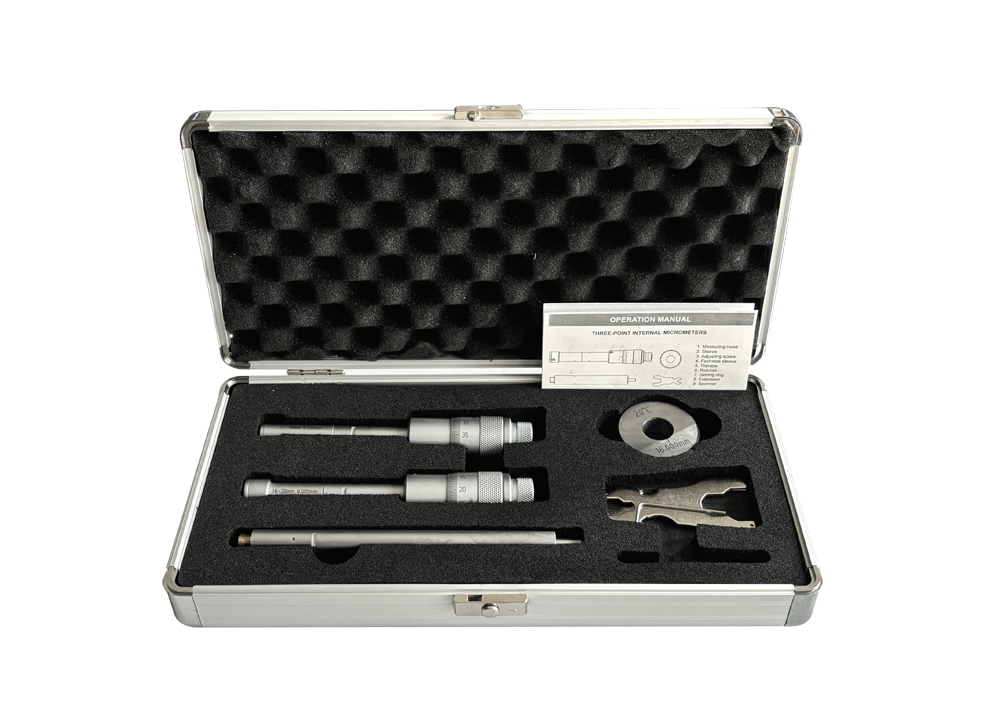 Industrial Three-Point Internal Micrometer Master Set For Demanding Workshop Use