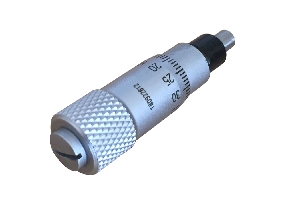 ±0.0002" Accuracy 0-0.25" Range Small Micrometer Head With Plain Stem And Spherical Measuring Face
