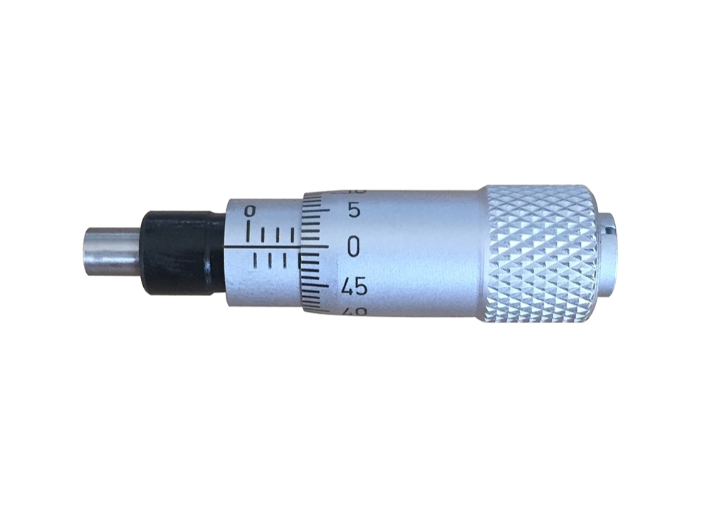 Micrometer Head 0-0.25" Range 0.001" Graduation ±0.0002" Accuracy Flat Face with Clamp Nut