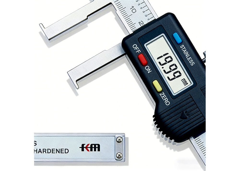 Durable 40-500mm/1.6-20" Stainless Steel Flat Head Inside Groove Digital Caliper Metric Measuring Tool