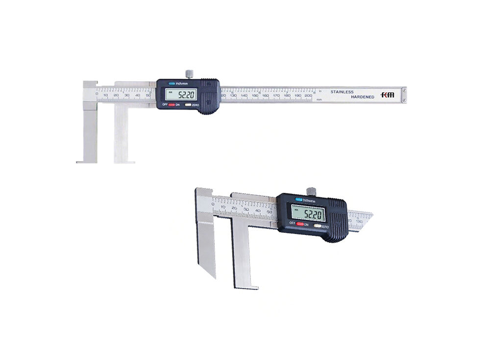 Stainless Steel Knife Edge Internal Groove Digital Caliper 17-300mm/0.7-12" Small Gap and Slit Measurement