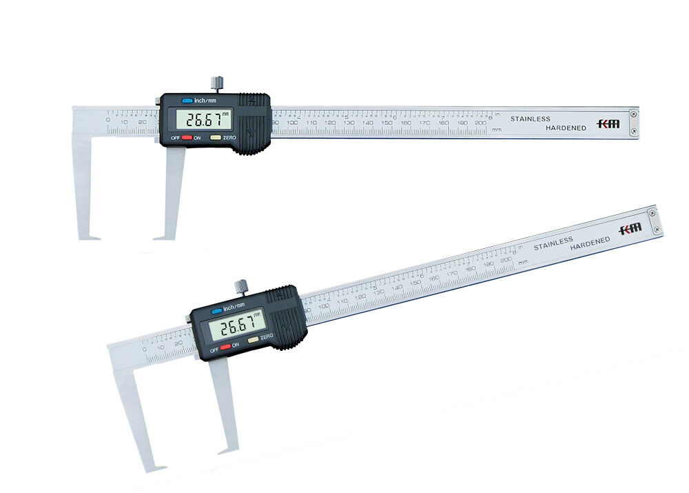 0-300mm/0-12" Flat Head External Groove Digital Caliper Special Digital Caliper 0.01mm/0.0005" High Resolution
