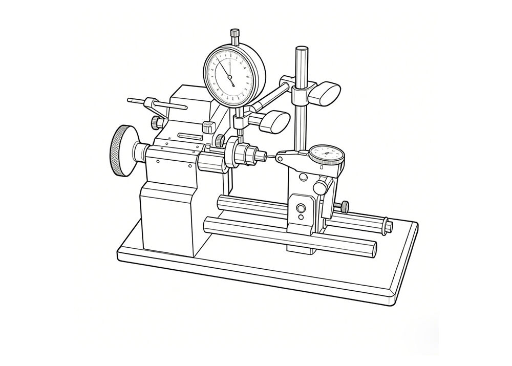 Precision Shaft Concentricity Tester Coaxiality Measuring Instrument Eccentricity Runout Gauge for Quality Control