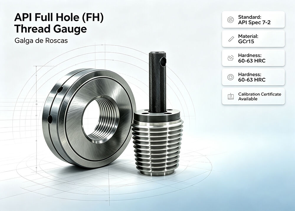 3 1/2 FH API 7-2 PIPE THREAD Working Ring and Plug Gauge Set for Inspection of Full Hole Rotary Shouldered Connections