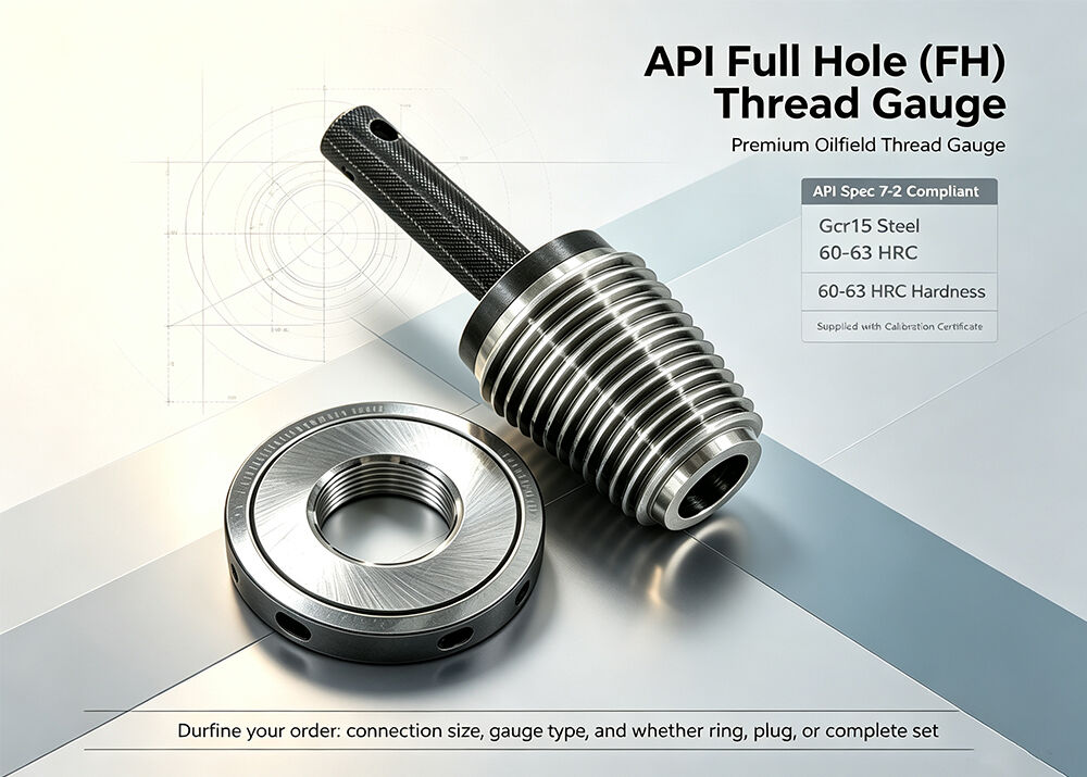 3 1/2 FH API 7-2 PIPE THREAD Working Ring and Plug Gauge Set for Inspection of Full Hole Rotary Shouldered Connections