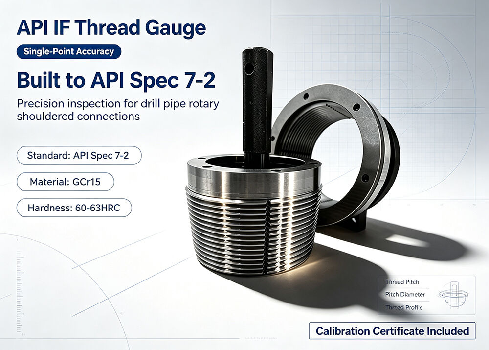 6 5/8 IF API Thread Plug & Ring Gauge API Spec 7-2 Oilfield Drill Pipe Thread Inspection Gauge