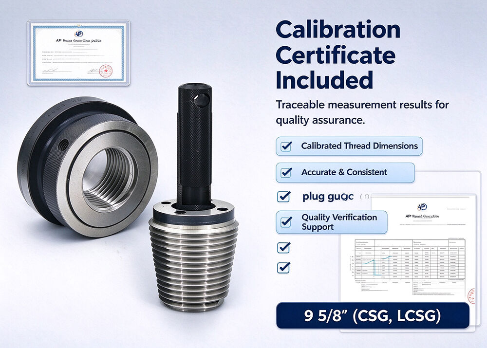 9 5/8 API 5B CSG LCSG Thread Plug & Ring Gauge Set Petroleum Casing Round Thread Gauge with Calibration Certificate