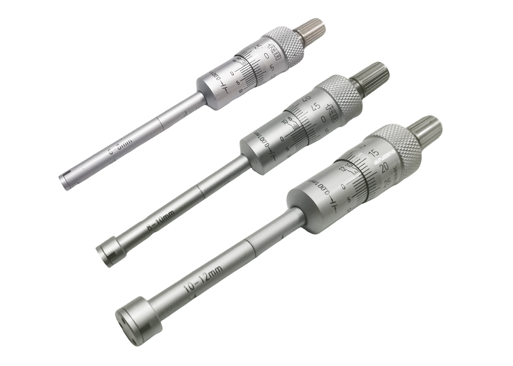 Three-Point Internal Micrometer Set with Calibration Ring
