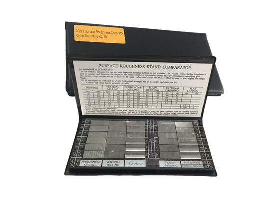Portable 30Pcs Surface Roughness Comparator Kit Calibrated Surface Finish Reference Block for QC Testing